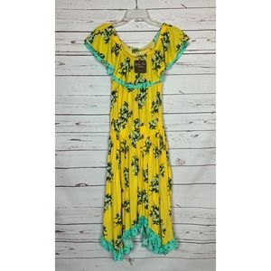 Matilda Jane MJ Women's S Small Yellow Floral Hooked on a Feeling Dress NEW TAGS
